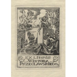 Exlibris A. Kravčenka pro V. Przeclawského v leptu z roku 1922
