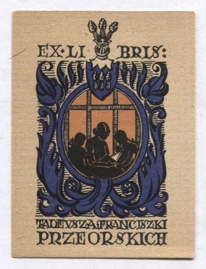 Autoekslibris T. Przeorskiego sprzed 1928.