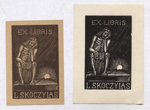 Two ex-librises by Wladyslaw Skoczylas for his brother Ludwik