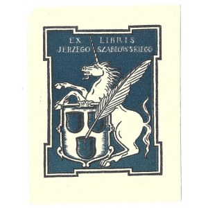 Ekslibris von T. Przypkowski für J. Szablowski im Linolschnitt, 1944.