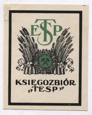 Ekslibris A. Procajłowicza dla Tow. Eksploatacji Soli Potasowych, 1927.