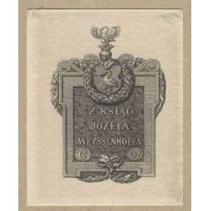 Ekslibris I. Łopieńskiego dla J. Weyssenhoffa z akwaforcie z 1899.