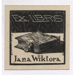 Exlibris S. Jakubowského pre J. Wiktora na drevoreze z roku 1926.