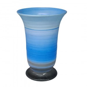 Blue Harmony model vase, Shelley, England, 1930s.