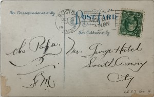 Cartolina postale d'epoca (di propaganda?), USA, 1916