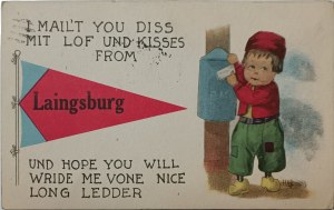 Vintage postcard, USA, 1913
