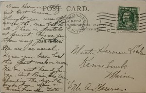 Klassische Postkarte Bon voyage, USA, 1910