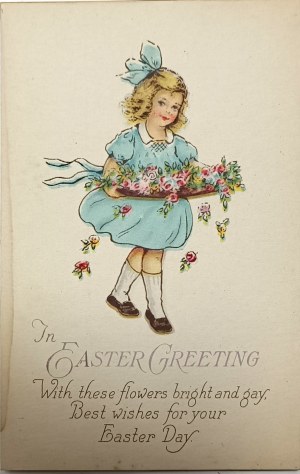 Carte postale vintage de Pâques, USA