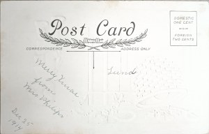 Biglietto di Natale d'epoca, USA, 1914