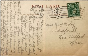 Vintage pohlednice, USA, 1913