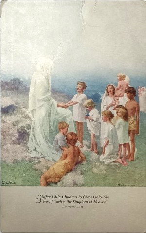Religiöse Vintage-Postkarte, USA