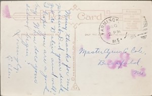 Cartolina postale pasquale d'epoca, USA, 1914