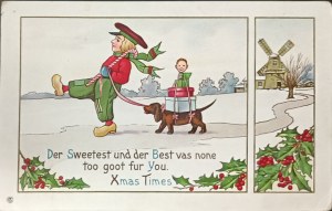 Pocztówka bożonarodzeniowa vintage, USA, pocz. XX w.