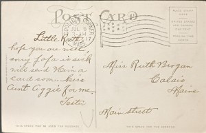 Carte postale d'époque, États-Unis, 1917