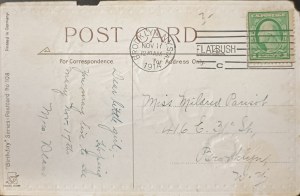 Carte postale d'anniversaire vintage, USA, 1914