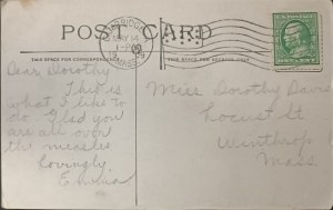 Pocztówka vintage, USA, 1909