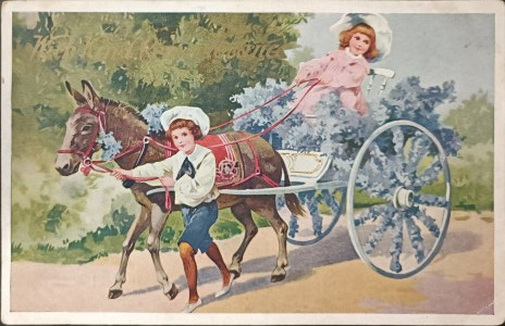 Carte postale d'époque, États-Unis, début du 20e siècle.