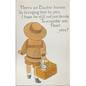 Cartolina postale pasquale d'epoca, Stati Uniti, inizio XX secolo.