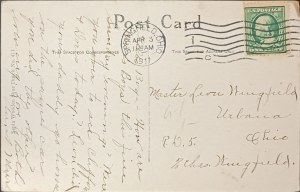 Alte Postkarte, USA, 1911