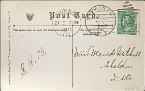 Alte Postkarte, USA, 1911