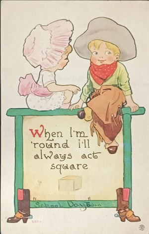 Carte postale d'époque, États-Unis, 1913