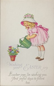 Easter vintage postcard, USA, early 20th century.