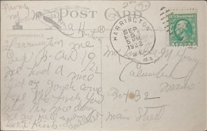 Pocztówka vintage, USA, 1922