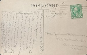 Carte postale d'époque, États-Unis, 1915