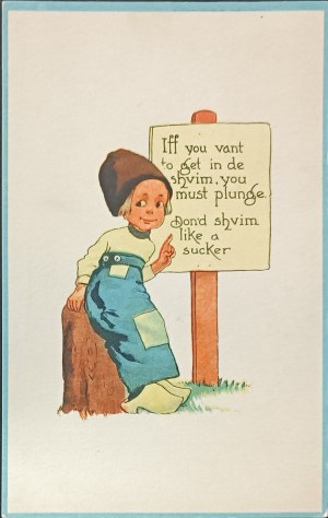 Alte Postkarte, USA, 1913