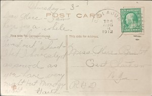 Alte Postkarte, USA, 1912