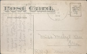 Carte postale d'époque, États-Unis, 1910