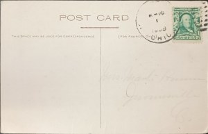 Carte postale d'époque, États-Unis, 1908