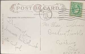 Carte postale d'époque, États-Unis, 1919