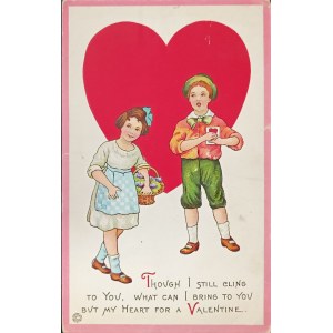 Valentine's Day vintage postcard, USA, 1916
