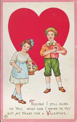 Cartolina d'epoca di San Valentino, USA, 1916