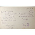 Vintage birthday postcard, United Kingdom, 1st half of the 20th century.