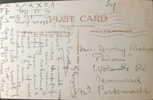 Vintage birthday postcard, United Kingdom, 1938