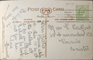 Vintage postcard, United Kingdom, first half of the 20th century.