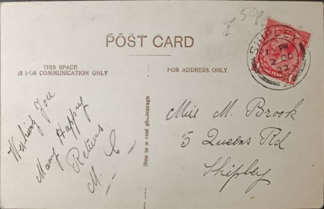 Birthday vintage postcard, United Kingdom, 1922