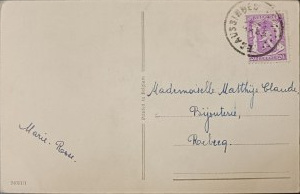 Pocztówka noworoczna vintage, Francja, 1940