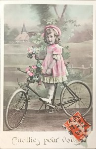 Vintage postcard, France, 1909