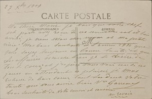 Pocztówka vintage, Francja, 1909