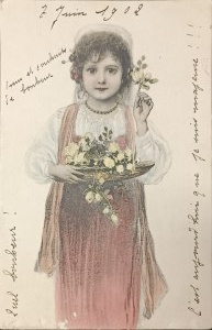 Vintage pohlednice, Francie, 1902