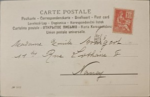Pocztówka vintage, Francja, 1902
