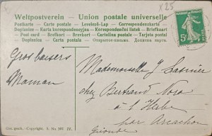 Klassische Postkarte, Frankreich, erste Hälfte des 20. Jahrhunderts.