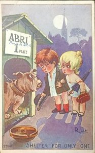 Alte Postkarte, Frankreich, 1918