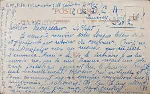 Ročníková pohľadnica, Francúzsko, 1918