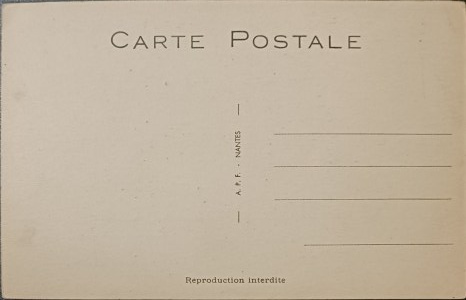 Cartolina d'epoca, Francia, prima metà del XX secolo.