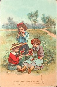 Vintage postcard, France, first half of the 20th century.