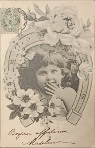 Vintage pohlednice, Francie, počátek 20. století.